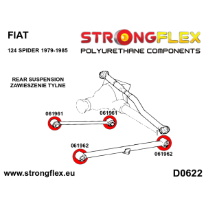 Strongflex Fiat 124 Rubber onderste draagarm achter SPORT – 061962A