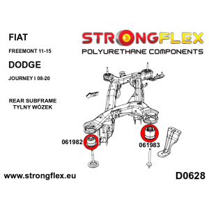 Strongflex Fiat Freemont Achteras-subframe – rubberset – 066073B