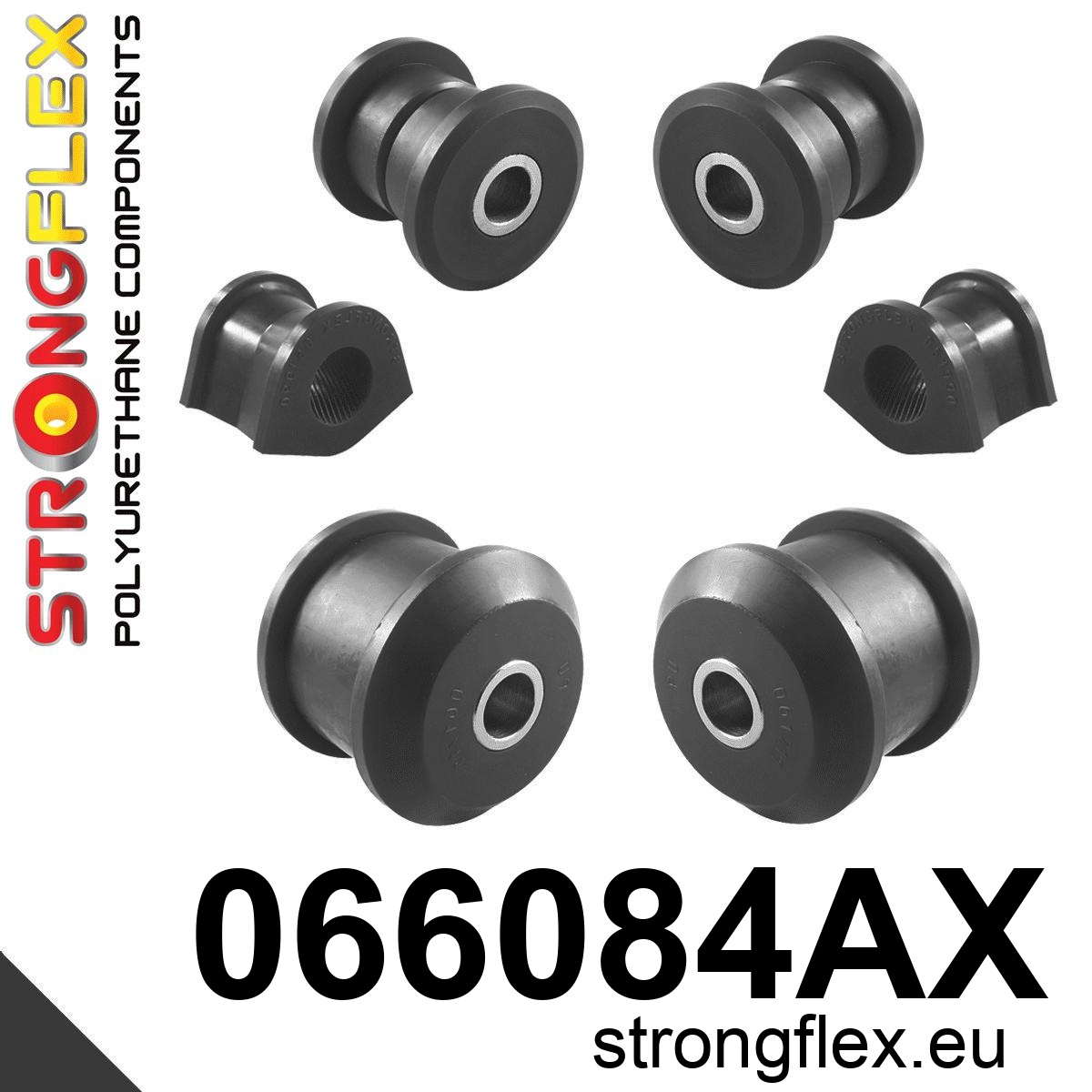 Strongflex Citroën / Fiat / Peugeot / Toyota Vooras rubberset SPORT ZWART – 066084AX 2 Strongflex Citroën / Fiat / Peugeot / Toyota Vooras rubberset SPORT ZWART – 066084AX