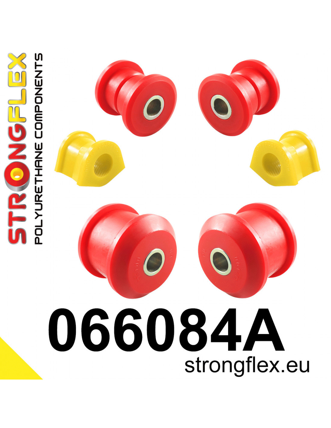 Strongflex Citroën / Fiat / Peugeot / Toyota Vooras rubberset SPORT – 066084A 1 Strongflex Citroën / Fiat / Peugeot / Toyota Vooras rubberset SPORT – 066084A