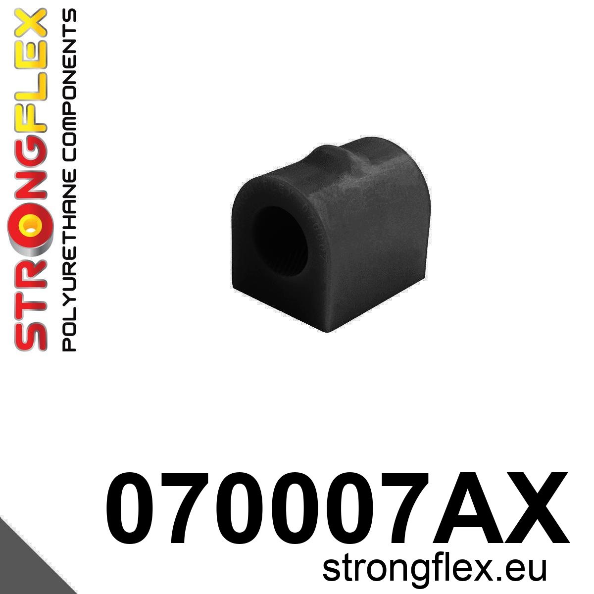 Strongflex Ford / Volvo Voorste stabilisatorrubber SPORT ZWART – 070007AX 1 Strongflex Ford / Volvo Voorste stabilisatorrubber SPORT ZWART – 070007AX
