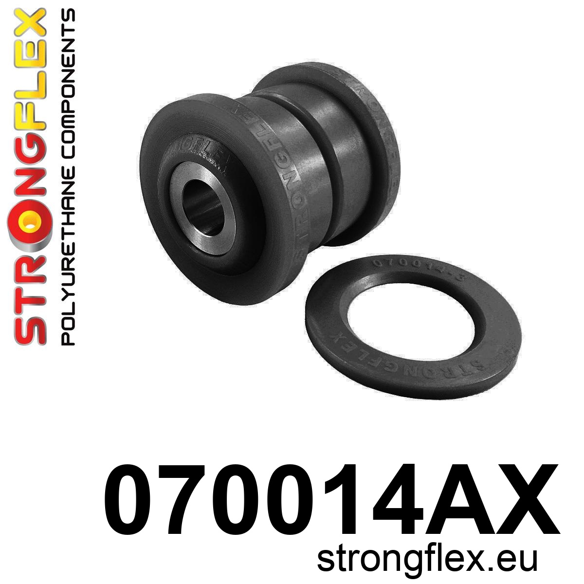 Strongflex Ford Galaxy / Mondeo / S-Max Vooras-subframe achterste rubber SPORT ZWART – 070014AX 1 Strongflex Ford Galaxy / Mondeo / S-Max Vooras-subframe achterste rubber SPORT ZWART – 070014AX
