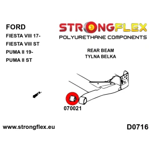 Strongflex Ford Fiesta / Puma Achterste montagerubber – 070021B
