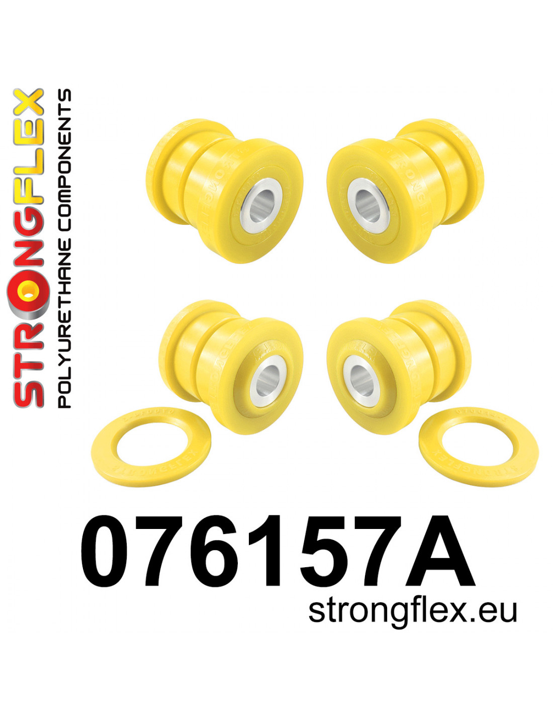 Strongflex Ford Galaxy / Mondeo / S-Max Vooras-subframe – rubberset SPORT – 076157A 1 Strongflex Ford Galaxy / Mondeo / S-Max Vooras-subframe – rubberset SPORT – 076157A