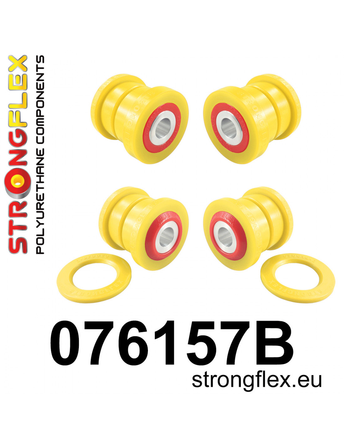 Strongflex Ford Galaxy / Mondeo / S-Max Vooras-subframe – rubberset – 076157B 1 Strongflex Ford Galaxy / Mondeo / S-Max Vooras-subframe – rubberset – 076157B