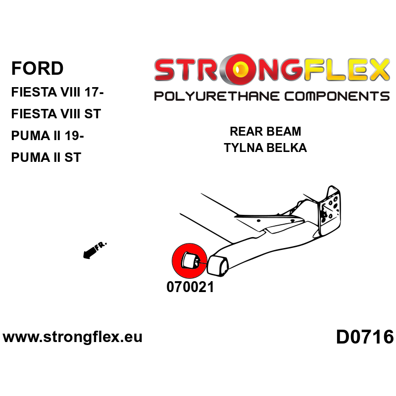 Strongflex Ford Fiesta / Puma Complete ophangrubberset ZWART – 076170BX 3 Strongflex Ford Fiesta / Puma Complete ophangrubberset ZWART – 076170BX – Bild 3