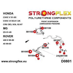Strongflex Acura / Honda Voorste draagarm - buitenste rubber SPORT – 081094A