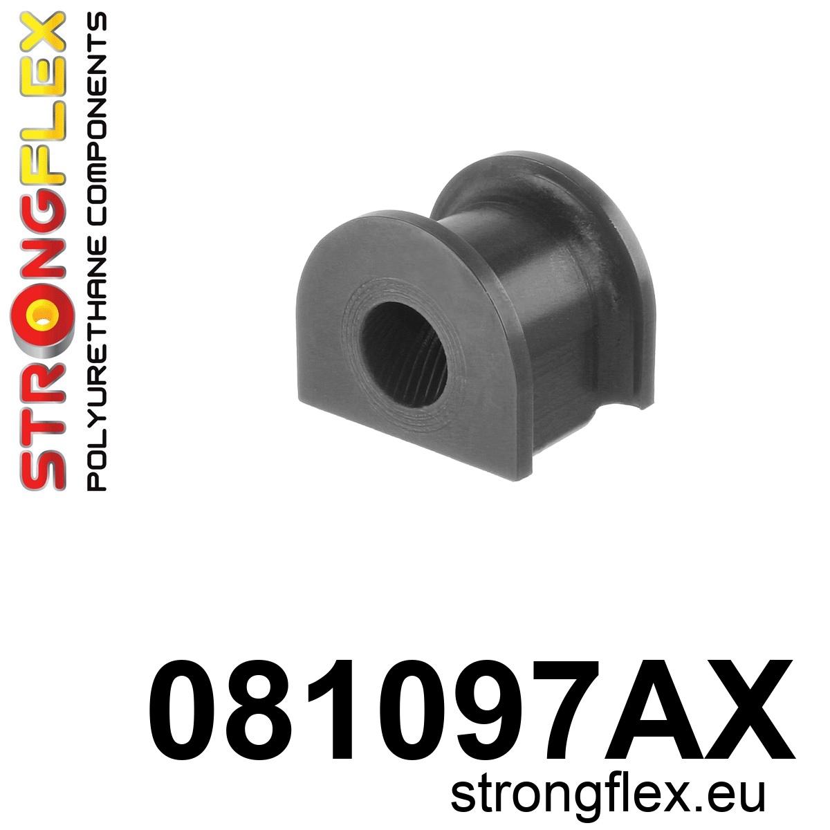 Strongflex Acura / Honda Voorste stabilisatorrubber 18-26mm SPORT ZWART – 081097AX 1 Strongflex Acura / Honda / MG Voorste stabilisatorrubber 18-26mm SPORT ZWART – 081097AX