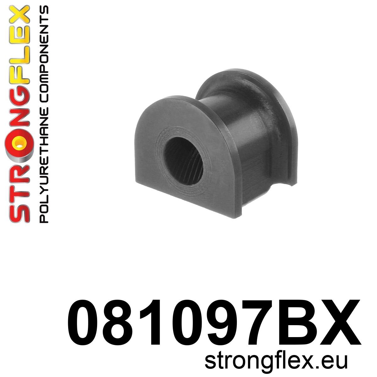 Strongflex Acura / Honda Voorste stabilisatorrubber 18-26mm ZWART – 081097BX 1 Strongflex Acura / Honda / MG Voorste stabilisatorrubber 18-26mm ZWART – 081097BX