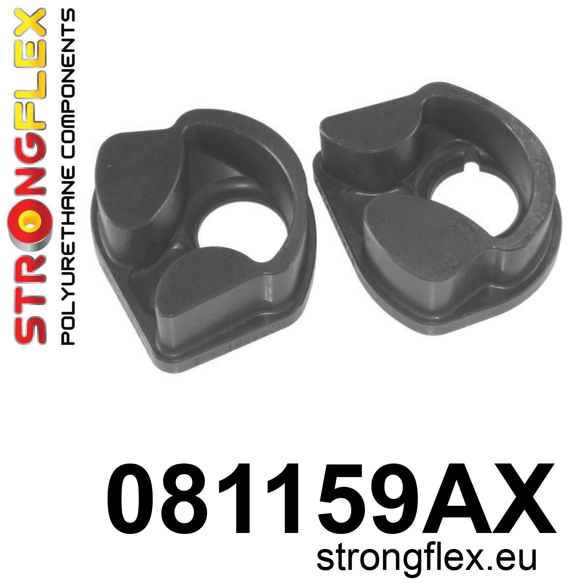 Strongflex Honda CRX / Civic Engine mount inserts front SPORT ZWART – 081159AX 1 Strongflex Honda CRX / Civic Engine mount inserts front SPORT ZWART – 081159AX