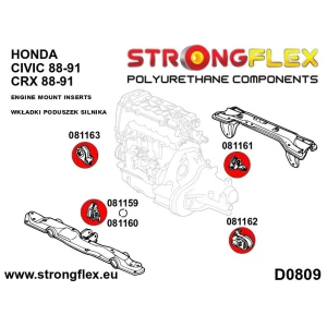 Strongflex Honda CRX / Civic / Concerto Engine mount inserts left side – 081162B