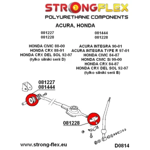 Strongflex Honda CRX / Civic / Concerto Versnellingspook stabilisator rubber 32mm – 081227B