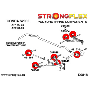 Strongflex Honda S2000 Rubber achteras bovenster draagarm SPORT – 081584A
