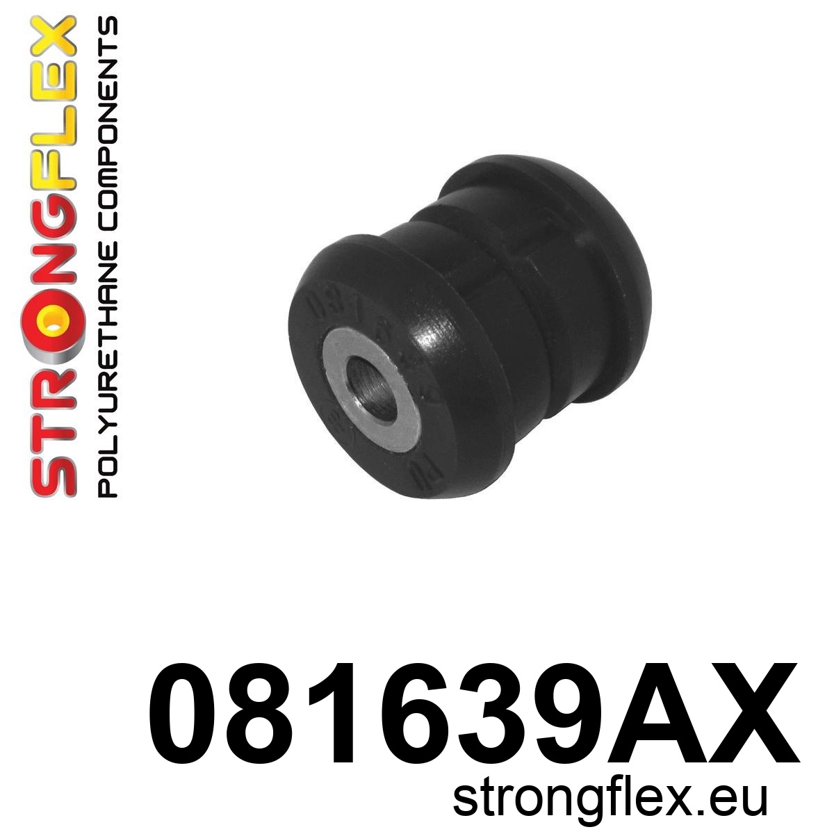 Strongflex Honda Prelude Polyurethaan rubberset voor- en achteras SPORT ZWART – 086204AX 2 Strongflex Honda Accord / Odyssey / Prelude Rubber bovenster draagarm SPORT ZWART – 081639AX