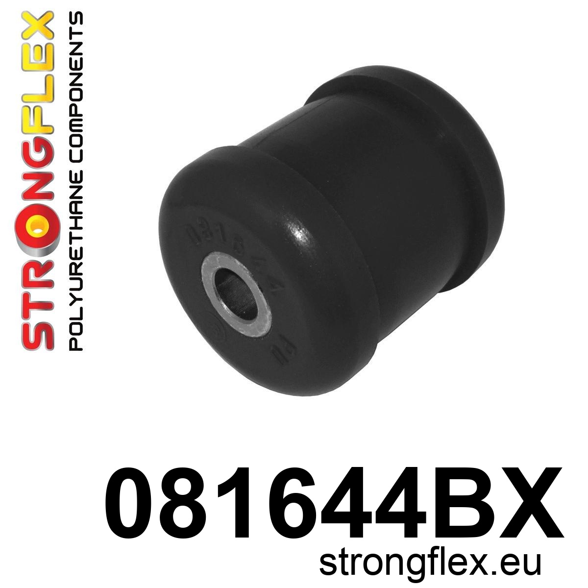 Strongflex Honda Prelude Polyurethaan rubberset voor- en achteras SPORT ZWART – 086206AX 2 Strongflex Honda Prelude Vooras voorste langsdraagarmrubber (Modell SH) ZWART – 081644BX