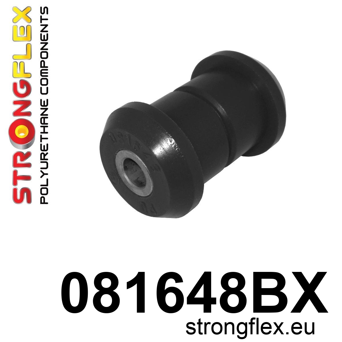 Strongflex Honda Prelude Achteras langsdraagarm achterste rubber ZWART – 081648BX 1 Strongflex Honda Prelude Achteras langsdraagarm achterste rubber ZWART – 081648BX