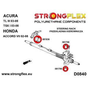 Strongflex Acura / Honda Rubber stuurhuis bevestiging SPORT ZWART – 081706AX