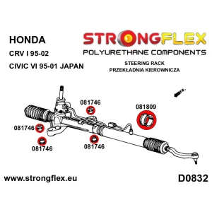 Strongflex Honda CR-V / Civic Rubber stuurhuis bevestiging SPORT – 081809A