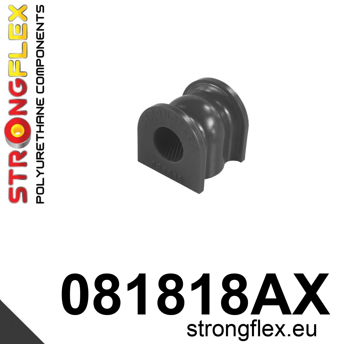Strongflex Honda CR-V / FR-V / Legend Achterste stabilisatorrubber SPORT ZWART – 081818AX 1 Strongflex Honda CR-V / FR-V / Legend Achterste stabilisatorrubber SPORT ZWART – 081818AX