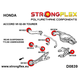 Strongflex Honda Accord Achterste bovenste draagarm-rubber SPORT – 081832A