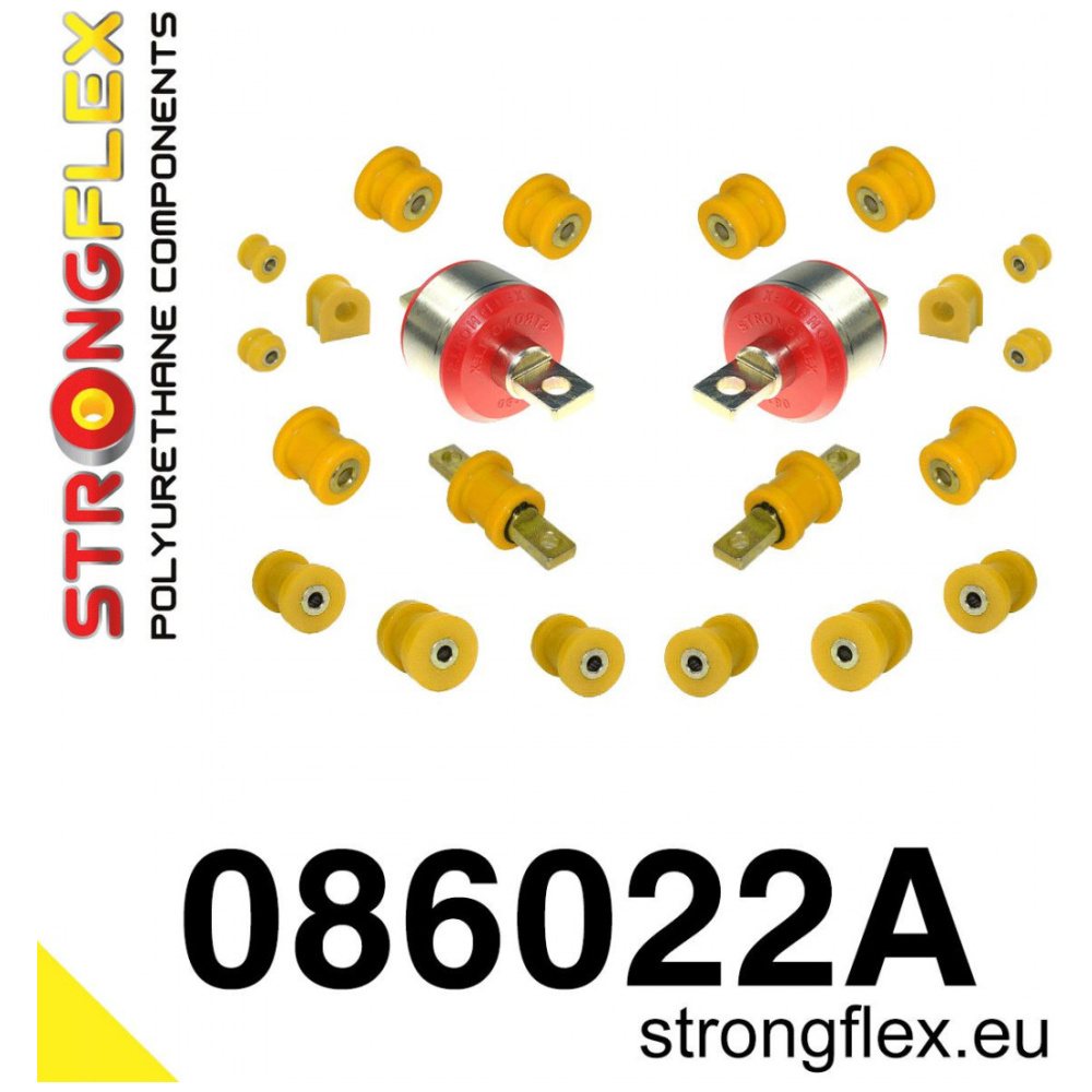 Strongflex Honda CRX / Civic / Concerto Achterste ophangrubberset SPORT – 086022A