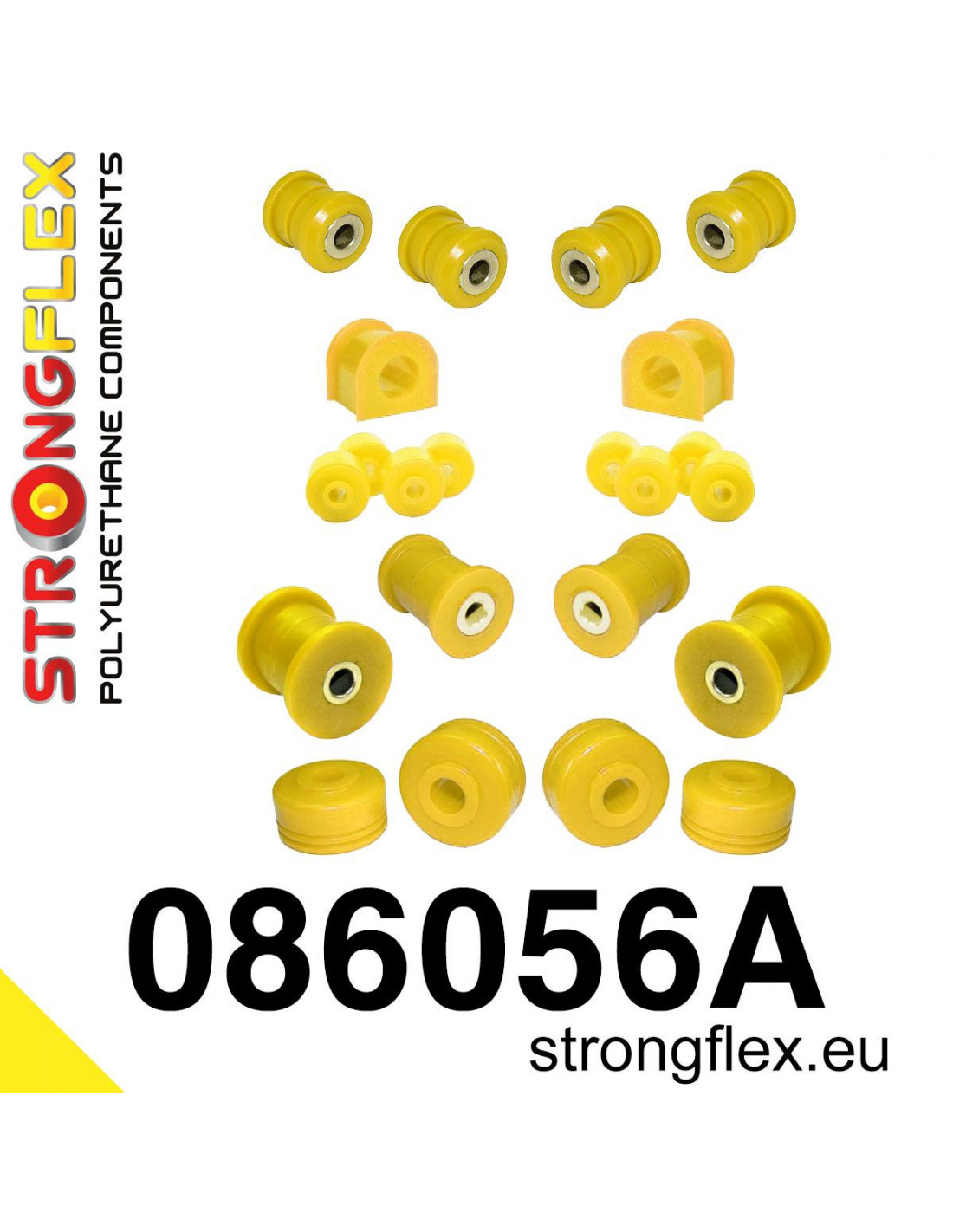 Strongflex Honda CRX / Civic Voorste ophangrubberset SPORT – 086056A 1 Strongflex Honda CRX / Civic Voorste ophangrubberset SPORT – 086056A