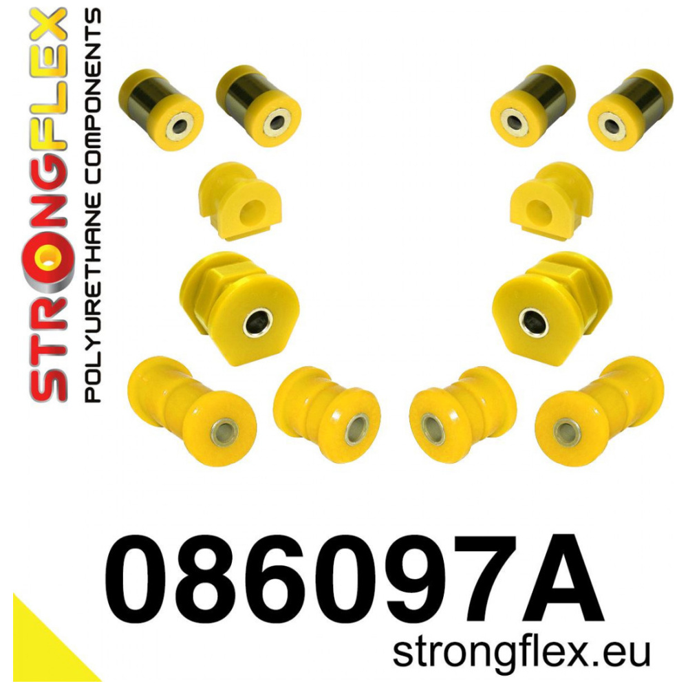 Strongflex Honda CR-V / Civic Polyurethaan rubberset vooras SPORT – 086097A
