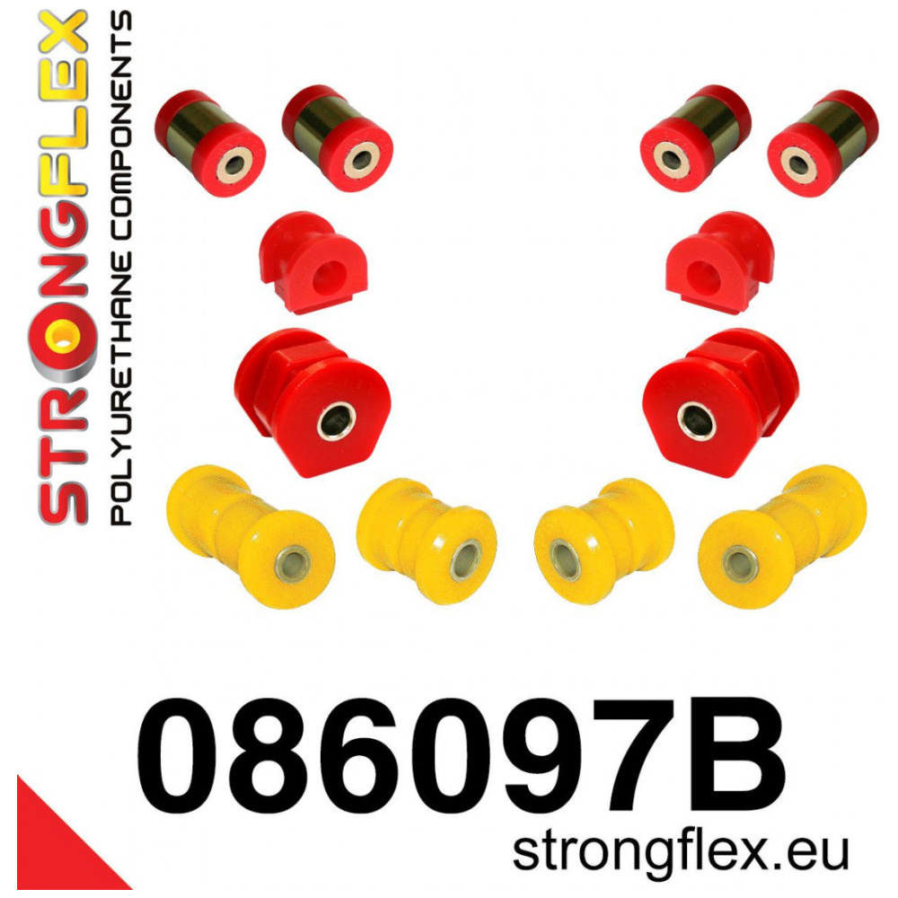 Strongflex Honda CR-V / Civic Polyurethaan rubberset vooras – 086097B