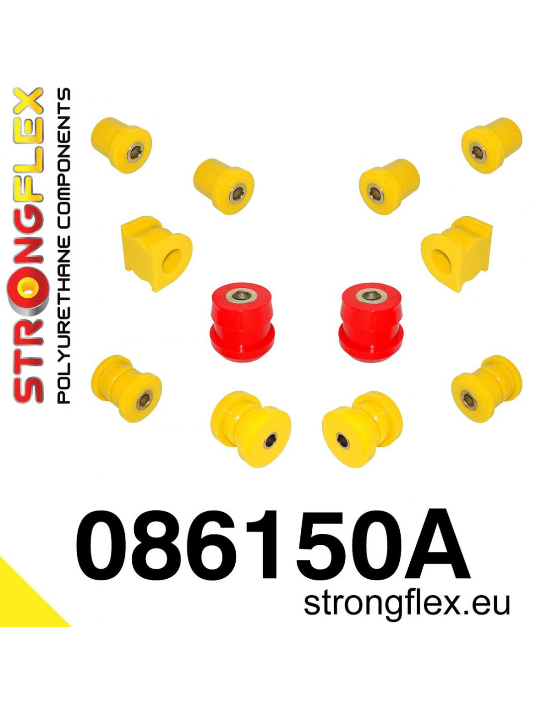 Strongflex Honda S2000 Voorasrubbers set AP1/AP2 SPORT – 086150A 1 Strongflex Honda S2000 Voorasrubbers set AP1/AP2 SPORT – 086150A