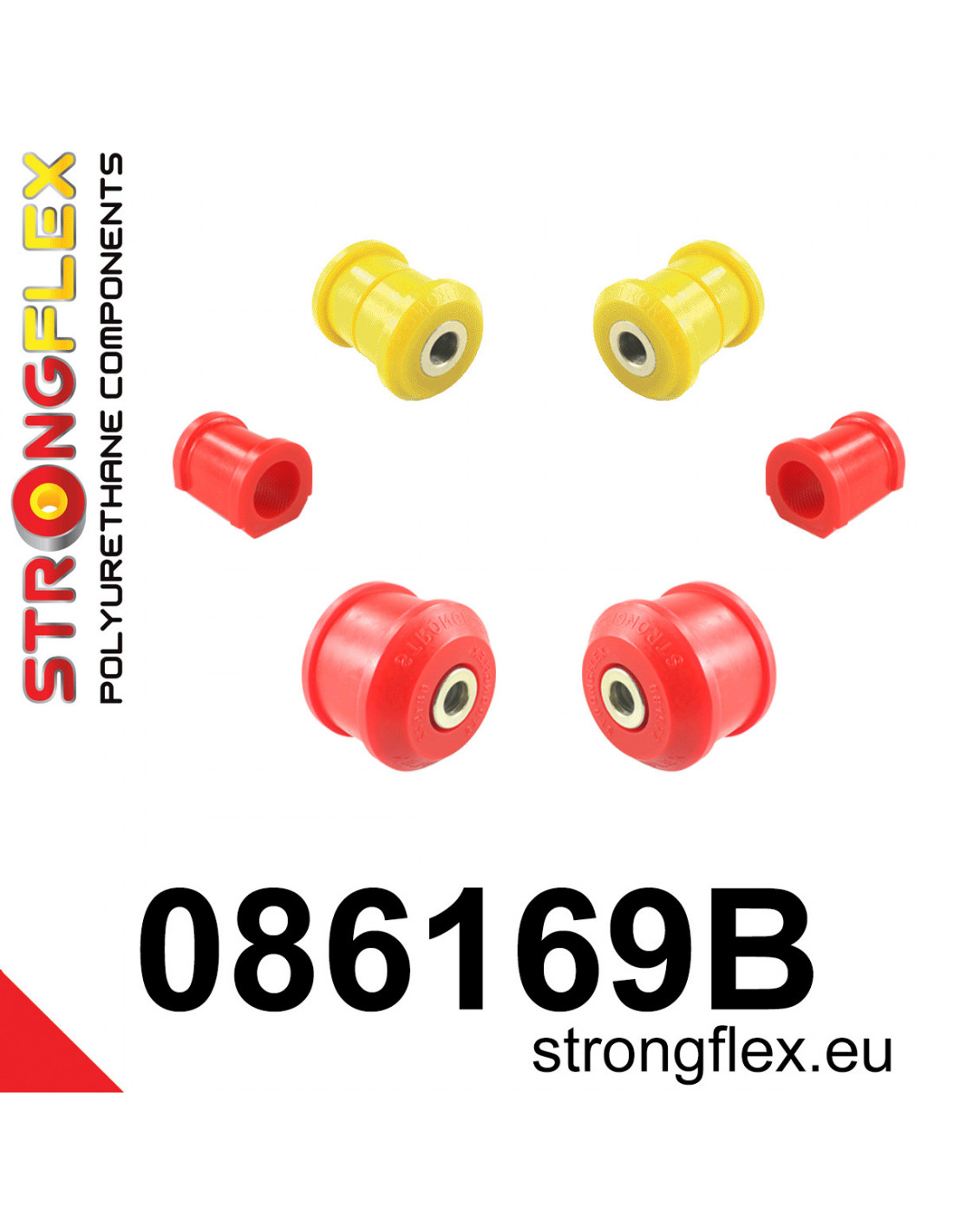 Strongflex Acura / Honda Polyurethaan rubberset vooras – 086169B 1 Strongflex Acura / Honda Polyurethaan rubberset vooras – 086169B