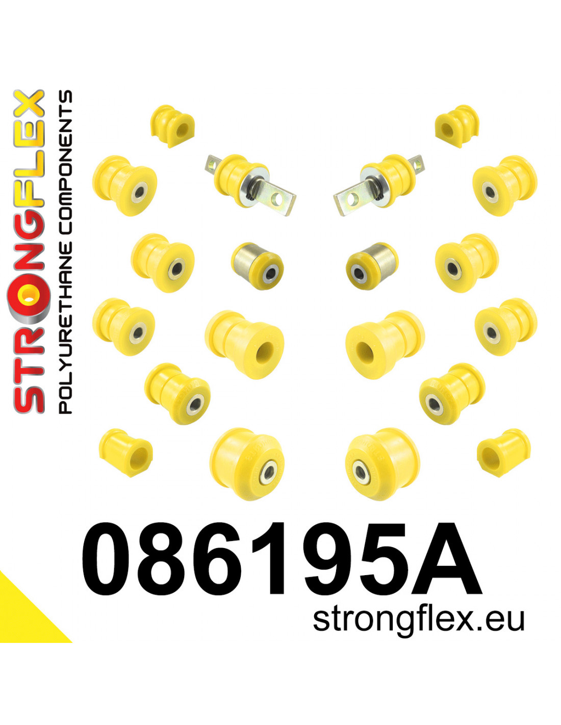 Strongflex Acura / Honda Polyurethaan rubberset voor- en achteras SPORT – 086195A 1 Strongflex Acura / Honda Polyurethaan rubberset voor- en achteras SPORT – 086195A