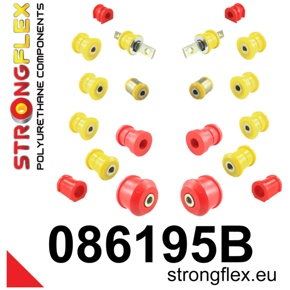 Strongflex Acura / Honda Polyurethaan rubberset voor- en achteras – 086195B