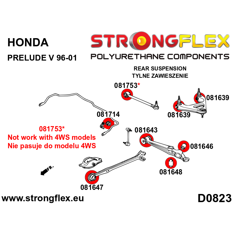 Strongflex Honda Prelude Polyurethaan rubberset voor- en achteras SPORT – 086205A 3 Strongflex Honda Prelude Polyurethaan rubberset voor- en achteras SPORT – 086205A – Bild 3