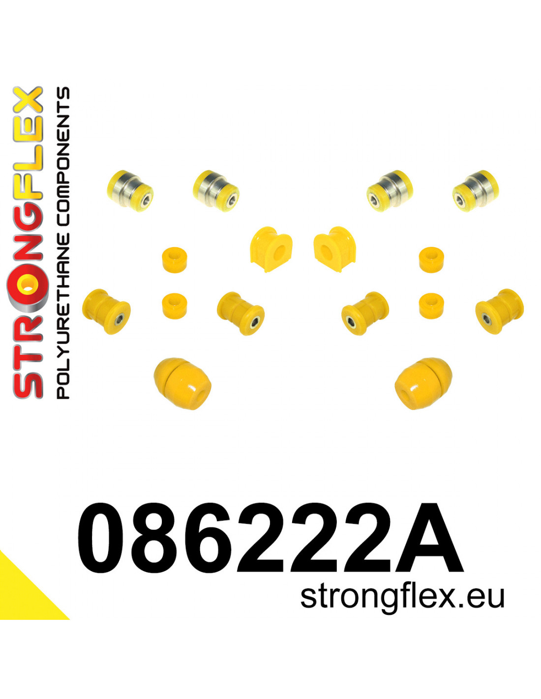 Strongflex Honda Prelude Polyurethaan rubberset vooras SPORT – 086222A 1 Strongflex Honda Prelude Polyurethaan rubberset vooras SPORT – 086222A