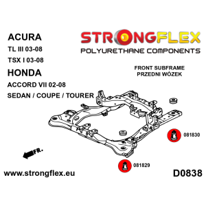 Strongflex Acura / Honda Vooras-subframe – rubberset SPORT – 086232A