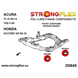 Strongflex Acura / Honda Vooras-subframe – rubberset SPORT – 086235A