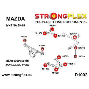 Strongflex Mazda MX-5 Achterste stabilisatorrubber 11-22mm SPORT – 101367A