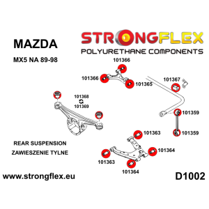Strongflex Mazda MX-5 Achteras differentieelophanging rubber – 101368B