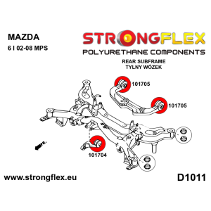 Strongflex Mazda 6 Achterste differentieelrubber - voor SPORT – 101704A