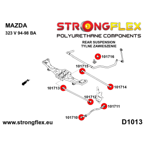 Strongflex Mazda 323 Achterste draagarm - binnenste voorste rubber SPORT – 101713A
