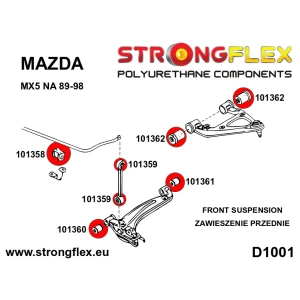 Strongflex Mazda MX-5 Polyurethaan rubberset vooras SPORT – 106126A