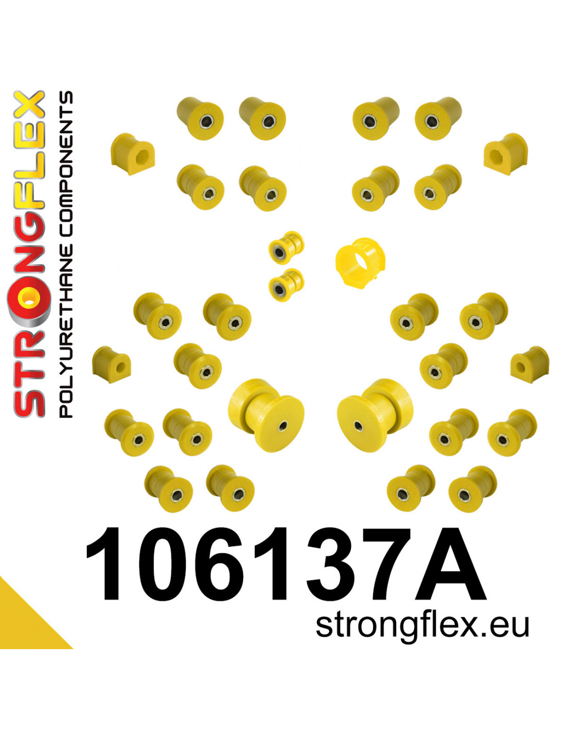 Strongflex Mazda MX-5 Complete polyurethane bush kit SPORT – 106137A 1 Strongflex Mazda MX-5 Complete polyurethaan rubberset SPORT – 106137A