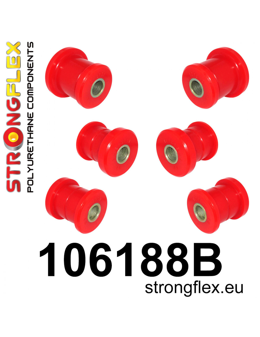 Strongflex Mazda RX-8 Achteras-subframe rubberset – 106188B 1 Strongflex Mazda RX-8 Achteras-subframe rubberset – 106188B