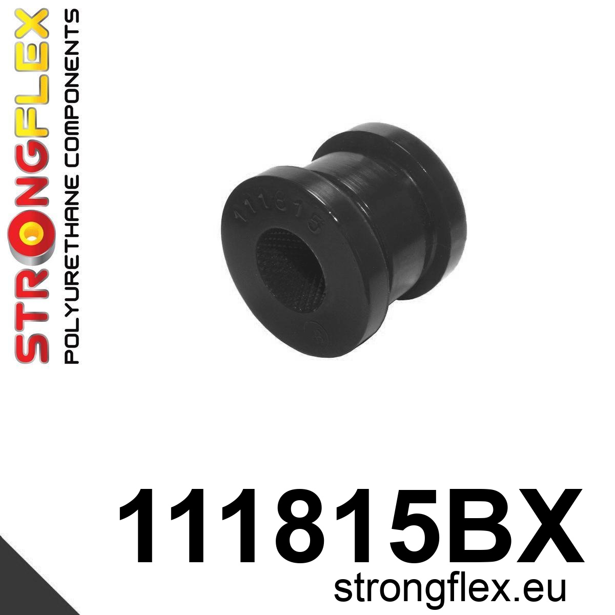 Strongflex Mercedes C-Klasse / CLK / E-Klasse Voorste buitenste stabilisatorrubber ZWART – 111815BX 1 Strongflex Mercedes C-Klasse / CLK / E-Klasse Voorste buitenste stabilisatorrubber ZWART – 111815BX