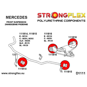 Strongflex Mercedes C-Klasse / E-Klasse / SL Vooras onderste draagarmrubber SPORT – 111816A