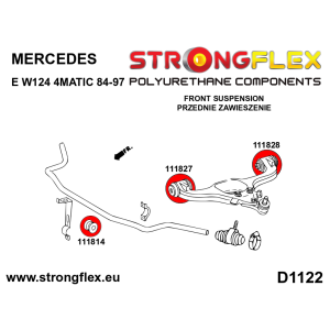 Strongflex Mercedes E-Klasse Voorste draagarm - voorste rubber SPORT – 111827A
