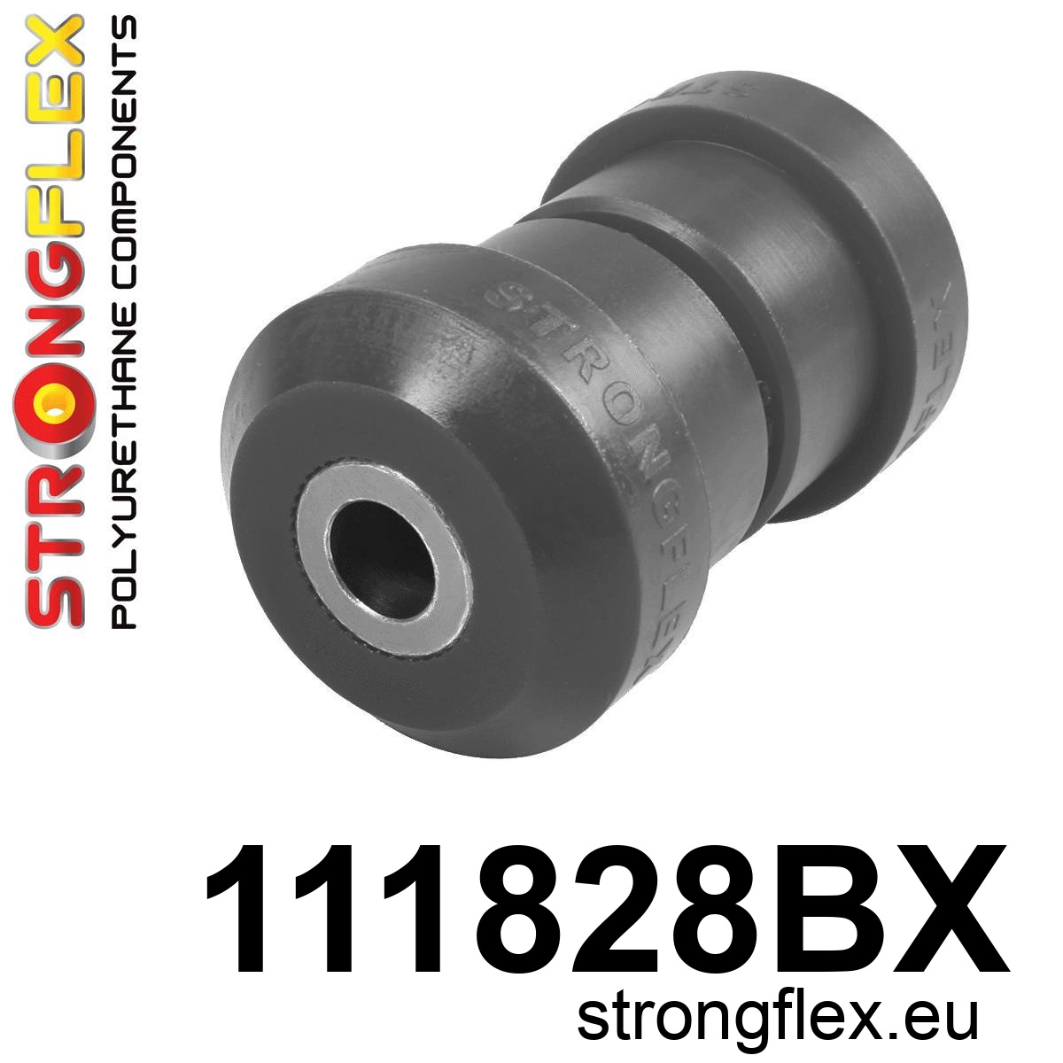 Strongflex Mercedes E-Klasse Voorste draagarm - achterste rubber ZWART – 111828BX 1 Strongflex Mercedes E-Klasse Voorste draagarm – achterste rubber ZWART – 111828BX