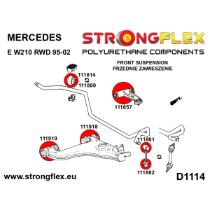 Strongflex Mercedes E-Klasse Vooras achterste draagarm rubber – 111918B