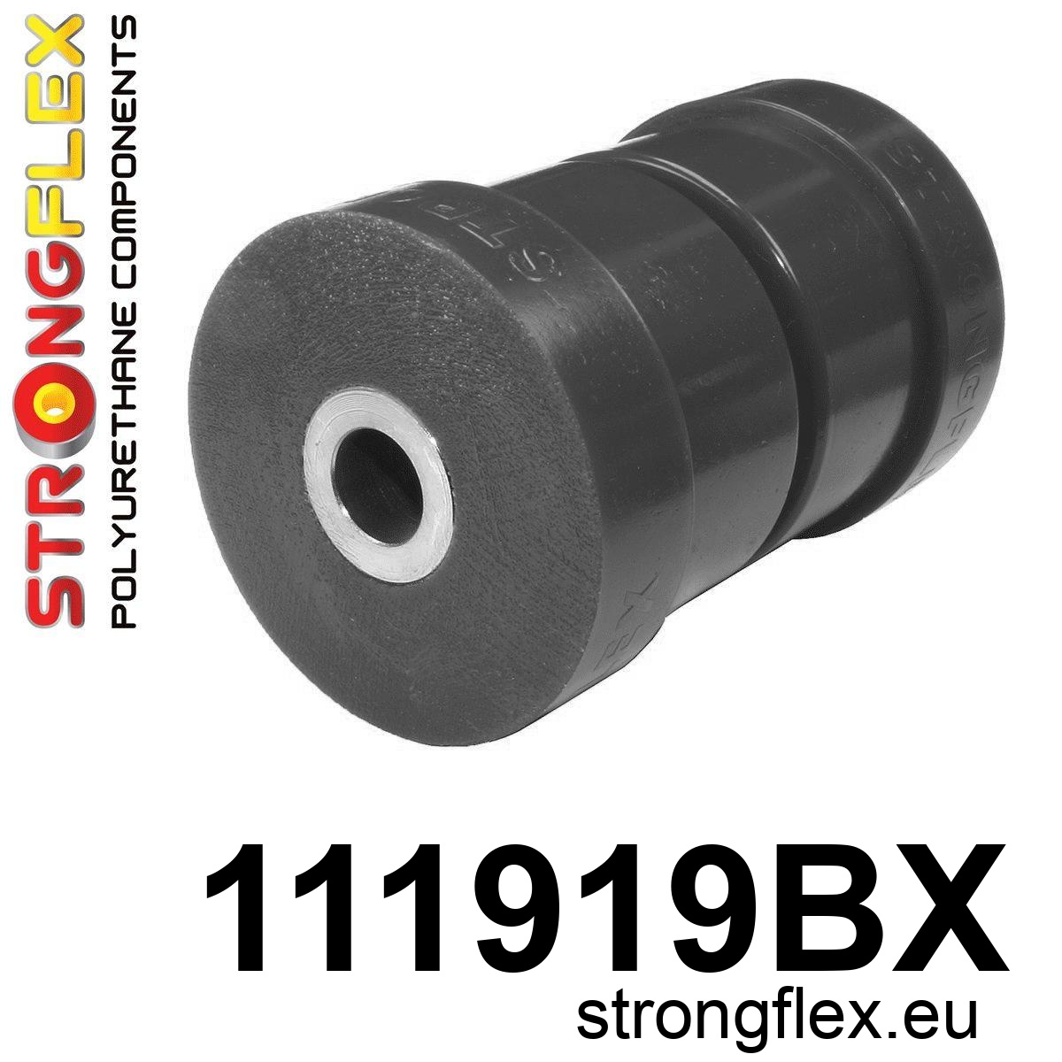 Strongflex Mercedes E-Klasse / S-Klasse Vooras voorste draagarm rubber ZWART – 111919BX 1 Strongflex Mercedes E-Klasse / S-Klasse Vooras voorste draagarm rubber ZWART – 111919BX