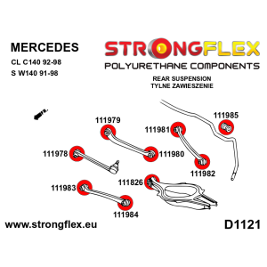 Strongflex Mercedes CL / S-Klasse Achterste buitenste draagarmrubber – 111982B